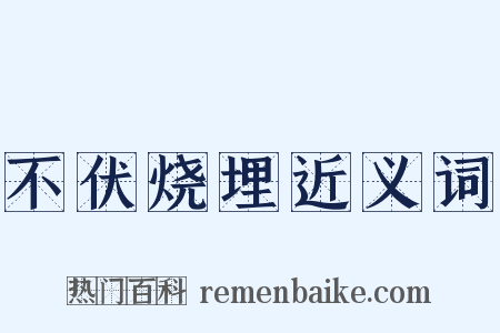 不伏烧埋近义词是什么意思的图片